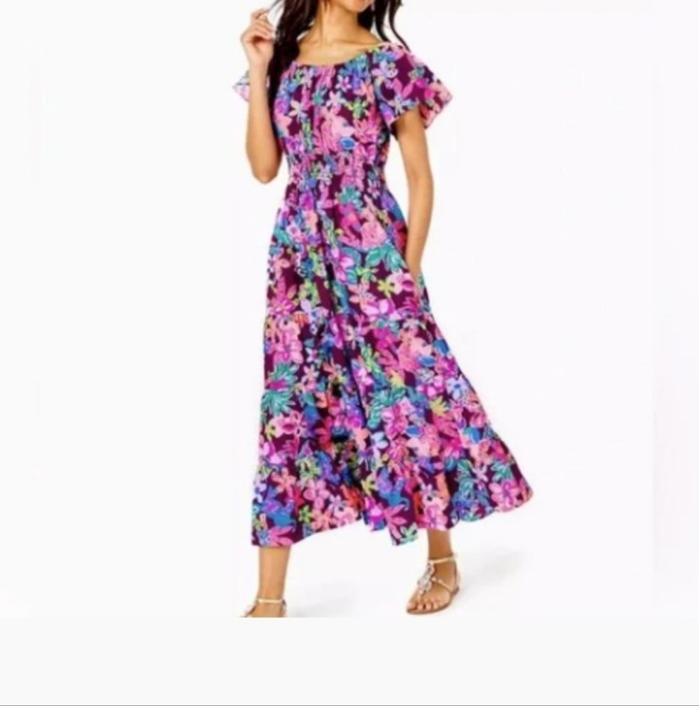 Lilly Pulitzer women,s Floral Dress in Pink‎ and Blue used exelente condition. - Picture 16 of 16